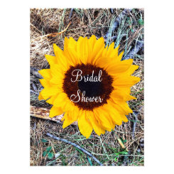 Rustic Camo Sunflower Bridal Shower Invitations