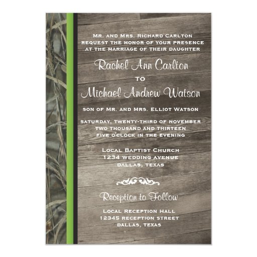 Rustic Camo Wedding Invitations Zazzle