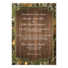 Rustic Camo Wood Wedding Invitation