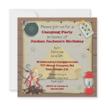 Rustic Camping Party Invitation
