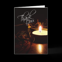 Rustic Candlelight Earthy Thank You Card by webgrrl Rustic Candlelight Earthy Thank You Card