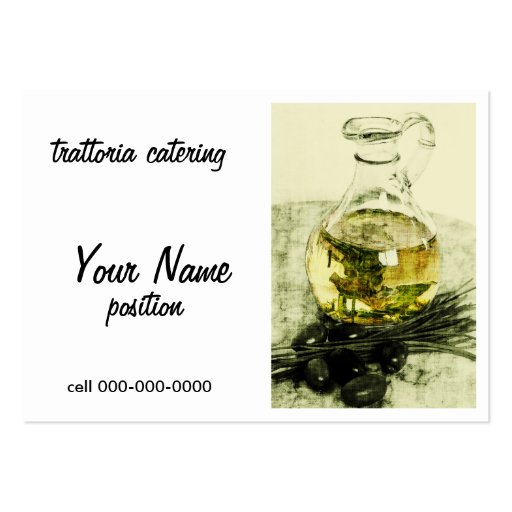 rustic catering  business card (front side)