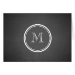Rustic Chalkboard Background Monogram Cards