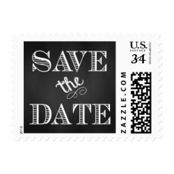 Rustic Chalkboard Save the Date Stamps