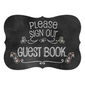 Chalkboard Guest rustic 5x7  Rustic Wedding Card Book sign Sign Invitation chalkboard Paper