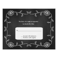 Rustic Chalkboard Wedding RSVP Response Cards