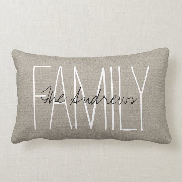 Rustic Chic Family Monogram Pillows