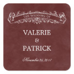 Rustic Chic Favor Sticker/Envelope Seal - Red stickers