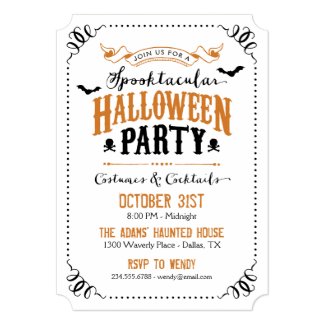 Rustic Chic Spooktacular Halloween Party 5x7 Paper Invitation Card