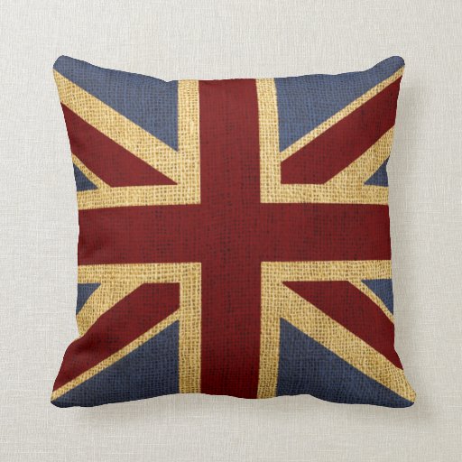 Rustic Chic Union Jack Throw Pillow Zazzle