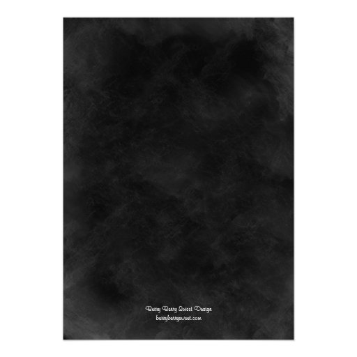 Rustic Chic Wedding Invitation - Black