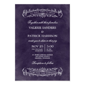 Rustic Chic Wedding Invitation - Purple 5