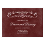 Rustic Chic Wedding Reception Card - Red invitations