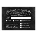 Rustic Chic Wedding RSVP Card - Black invitations