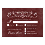 Rustic Chic Wedding RSVP Card - Red invitations