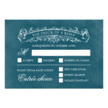 Rustic Chic Wedding RSVP Card - Teal invitations