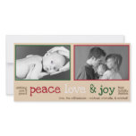 Rustic Christmas Photocards (Bisque) Custom Photo Card