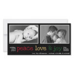 Rustic Christmas Photocards (Black) Customized Photo Card