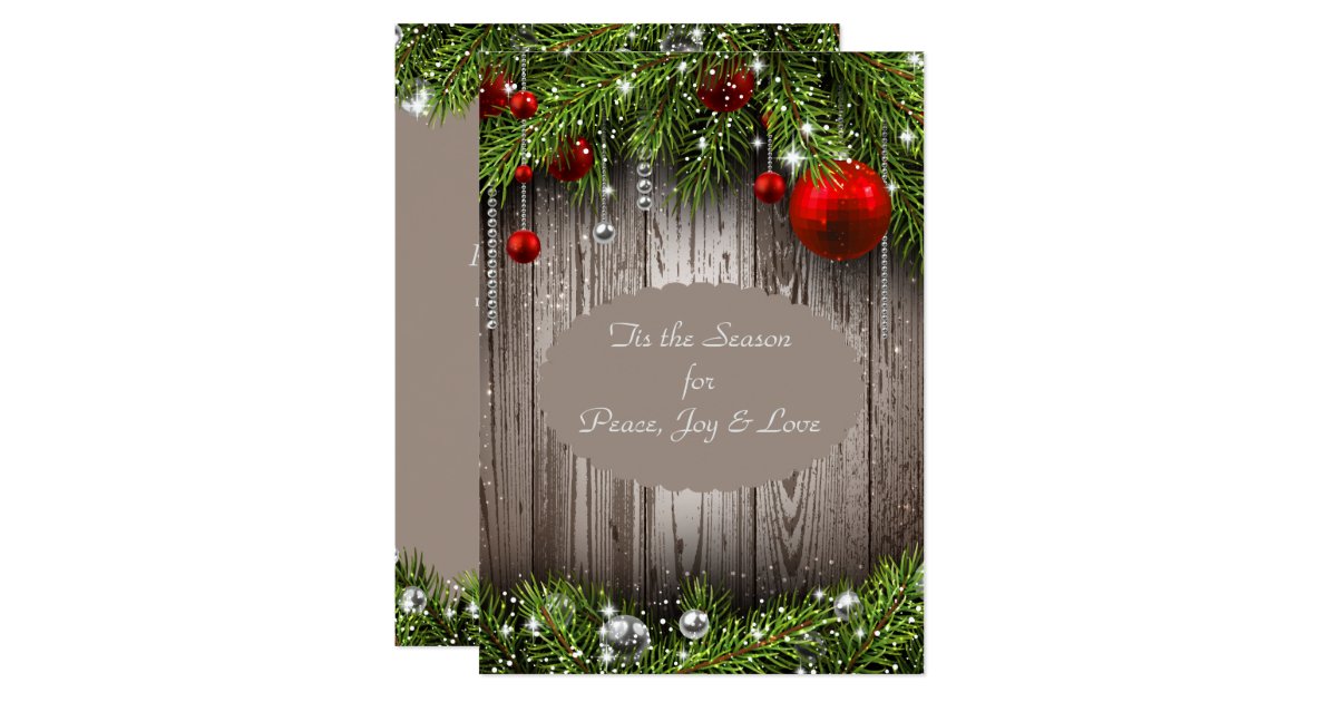 Rustic Christmas Wedding Invitation | Zazzle
