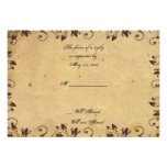 Rustic Country Barn Wood Beauty Response Card Invitations