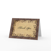 Rustic Country Barn Wood Beauty Thank You card