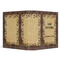 Rustic Country Barn Wood Beauty Wedding Album Vinyl Binder
