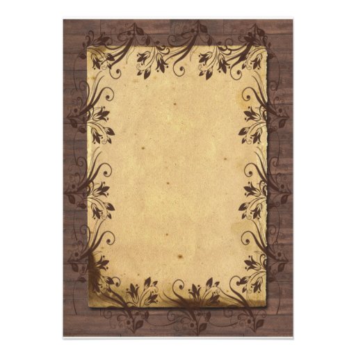 Rustic Country Barn Wood Beauty Wedding Invitation