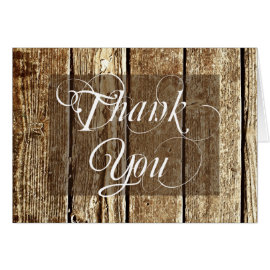 Rustic Country Barn Wood Blank Thank You Cards