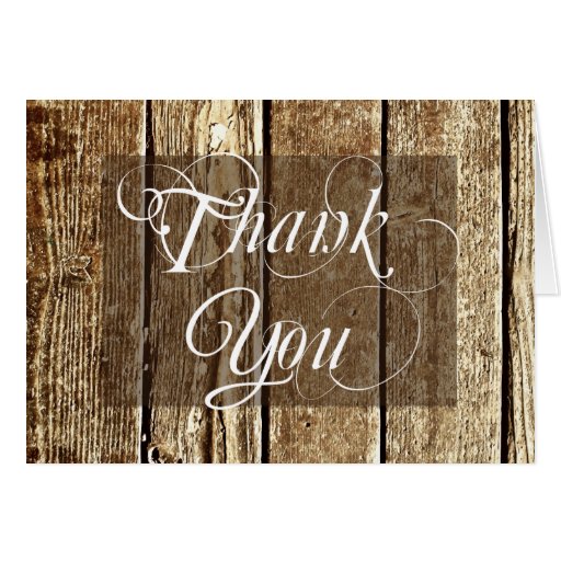 Rustic Country Barn Wood Blank Thank You Cards Zazzle