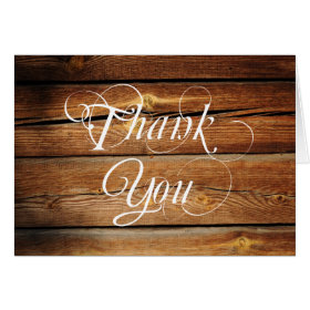 Rustic Country Barn Wood Blank Thank You Cards