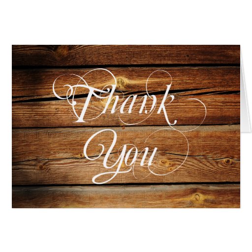 Rustic Country Barn Wood Blank Thank You Cards Zazzle