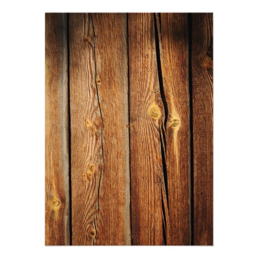 Rustic Country Barn Wood Bridal Shower Invitations