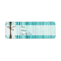 Rustic Country Barn Wood Lace Twine Address (green)