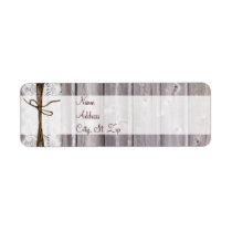 Rustic Country Barn Wood Lace Twine Address