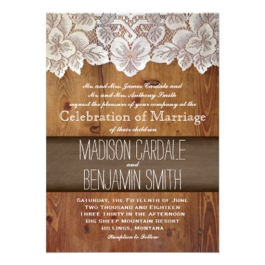 Rustic Barn Wood Wedding Invitations Rustic Country Wedding