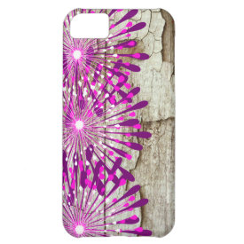 Rustic Country Barn Wood Pink Purple Flowers iPhone 5C Covers