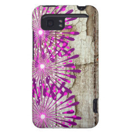 Rustic Country Barn Wood Pink Purple Flowers HTC Vivid Cover