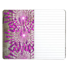 Rustic Country Barn Wood Pink Purple Flowers Journals