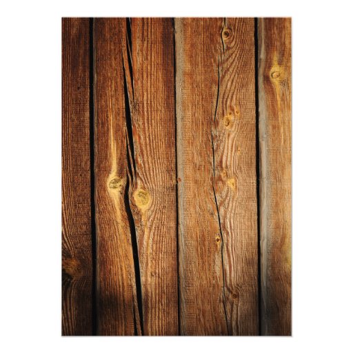 Rustic Country Barn Wood Wedding Invitations