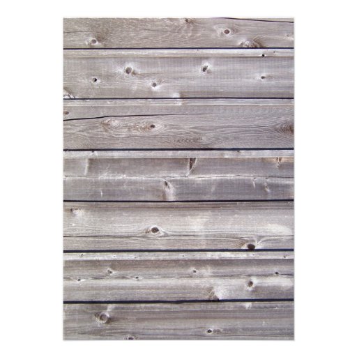 Rustic Country Barn Wood Wedding Invitations