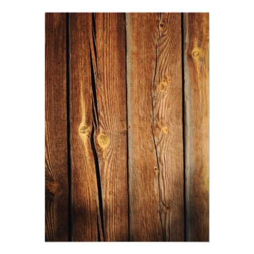 Rustic Country Barn Wood Wedding Invitations