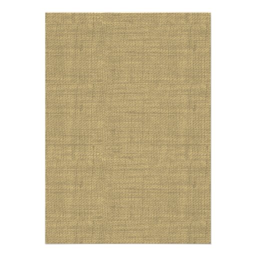 Rustic Country Burlap 5x7 Rehearsal Dinner Personalized Announcements