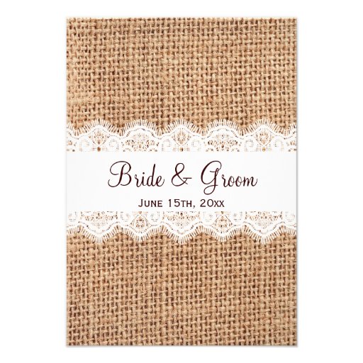 Rustic Country Burlap Bridal Advice Cards