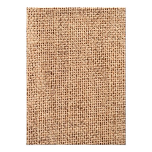 Rustic Country Burlap Bridal Shower Invitations