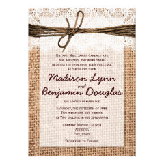 Burlap Wedding Invitations Announcements Zazzle Burlap Wedding Invitations And Get Inspired To Create Your Invitation With Smart Design 12