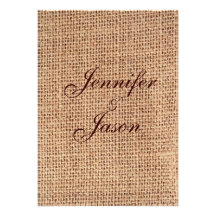 Rustic Country Burlap Wedding Invitations