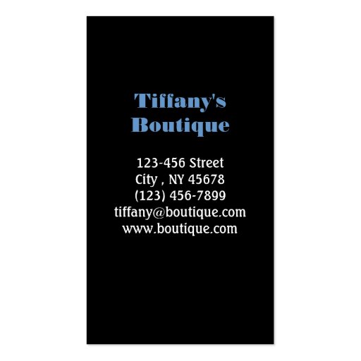 Rustic Country Business Card (back side)