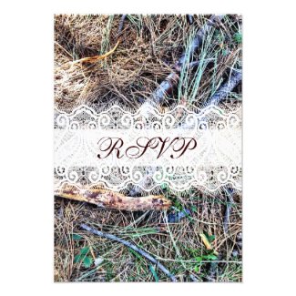 Rustic Country Camo Camouflage Wedding RSVP Cards