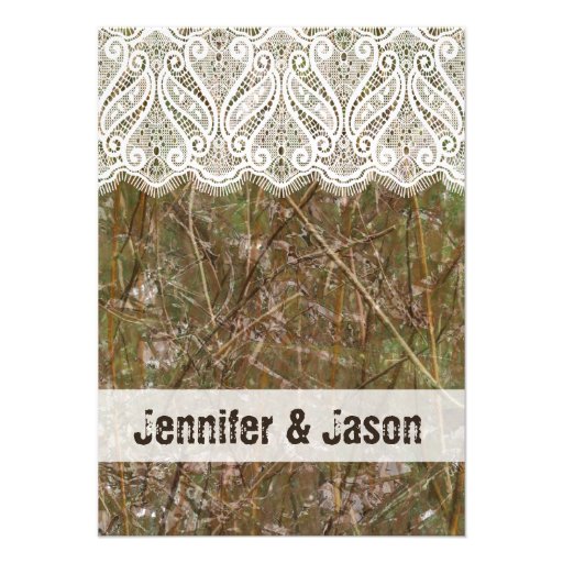 Rustic Country Camo Hunting Wedding Invitations