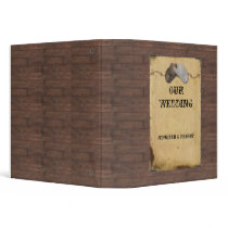 Rustic Country Cowboy Hats and Barbed Wire  Album 3 Ring Binder